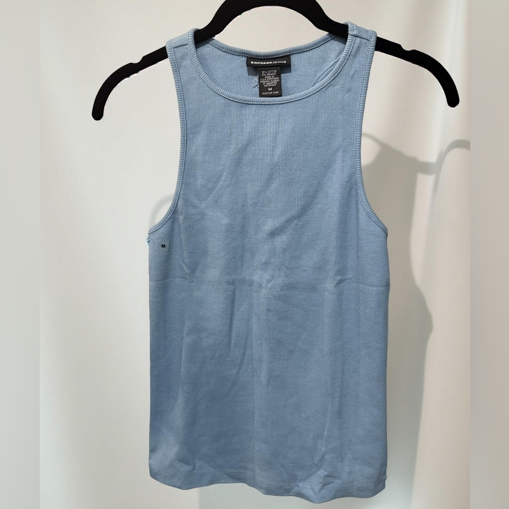 Express Sky Blue Knit Top